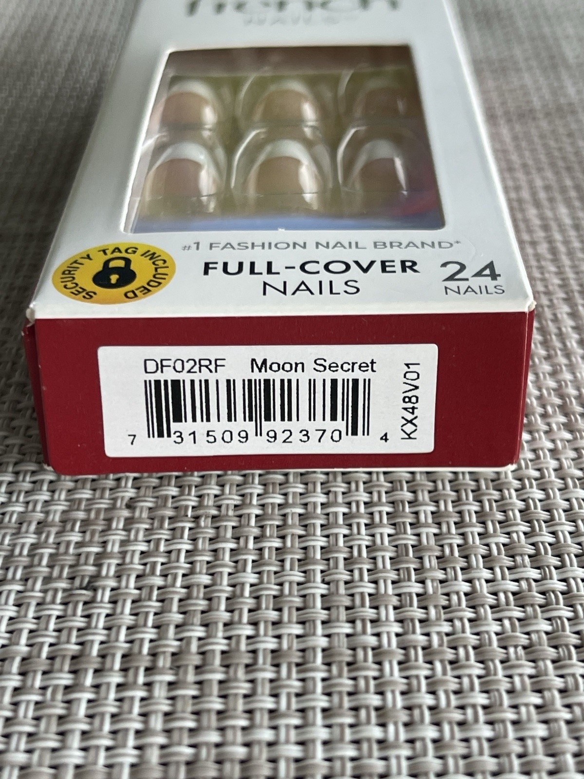 Kiss Salon French Full-Cover Nails, Medium, 24-Pack, Natural Look