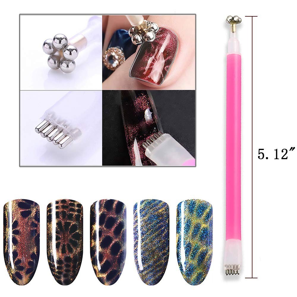 Professional 6Pcs Cat Eye Nail Art Pen Set – Unleash Your Nail Creativity