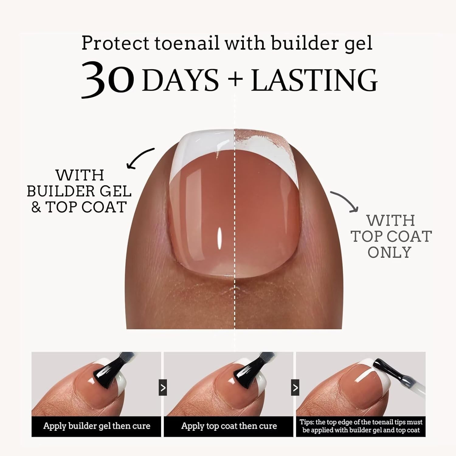XCOATTIPS 160 Pcs French Soft Gel Toe Nail Tips – Perfect Fit & Easy Application