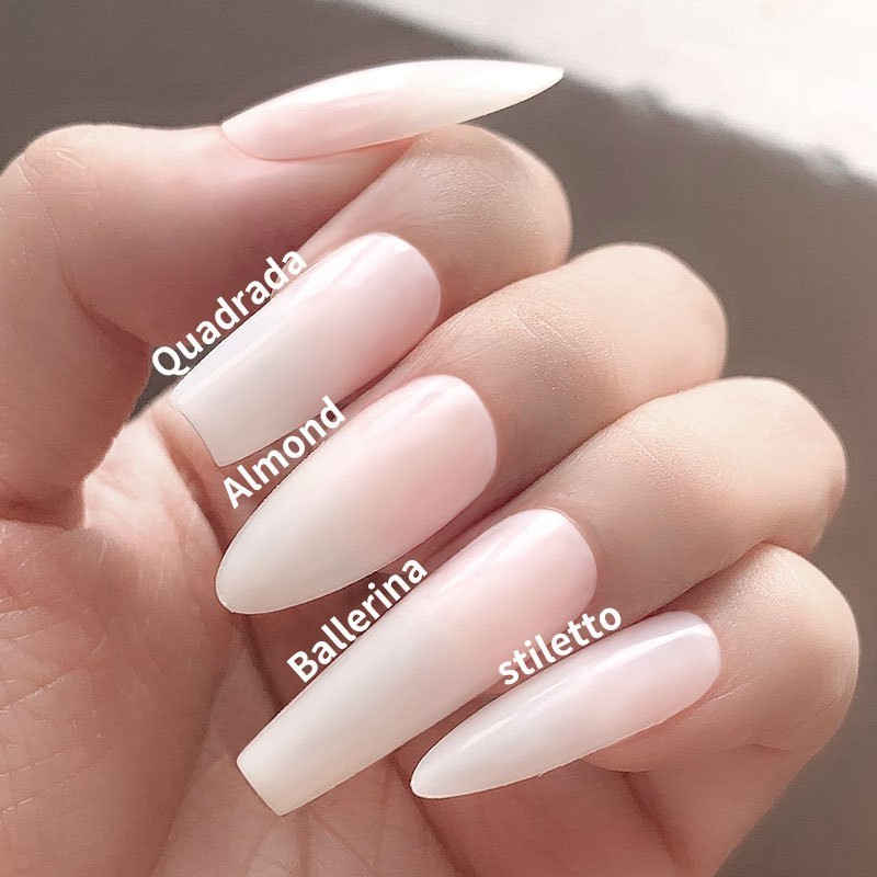 500Pcs False Nail Tips Acrylic Nails Almond Ballerina For DIY Nail Art Salon