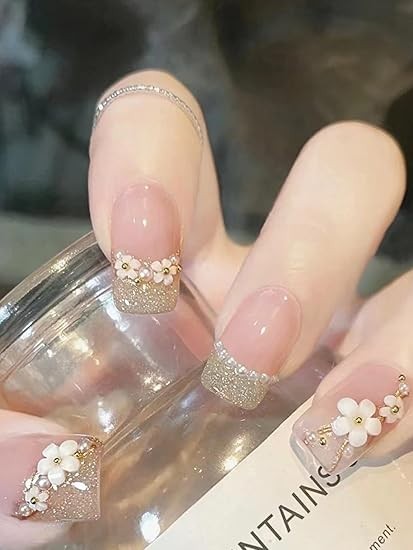 Secret Lives Acrylic Fake Reusable False Artifical Press On Nails 24Set