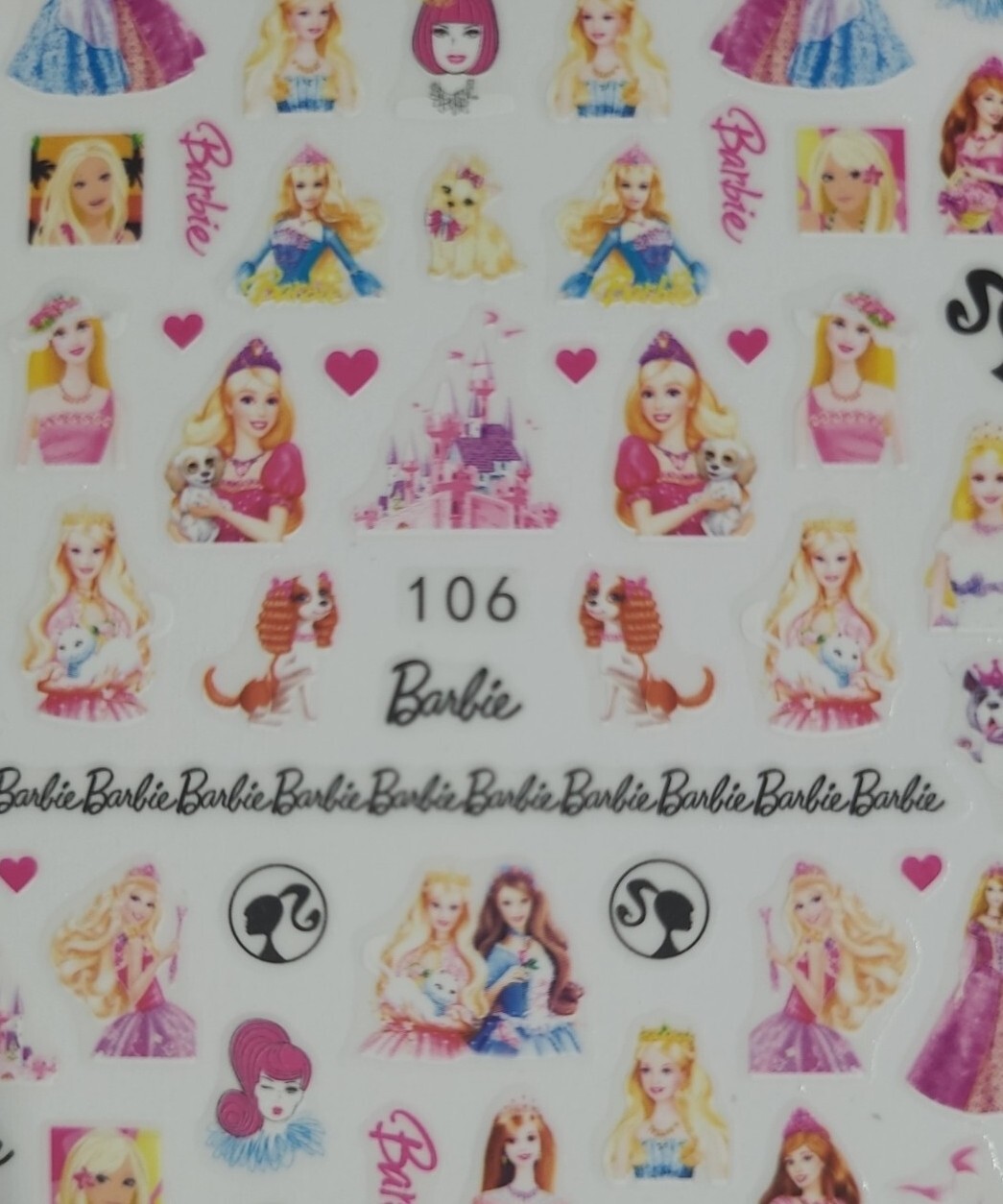 Barbie Princess Nail Art Stickers