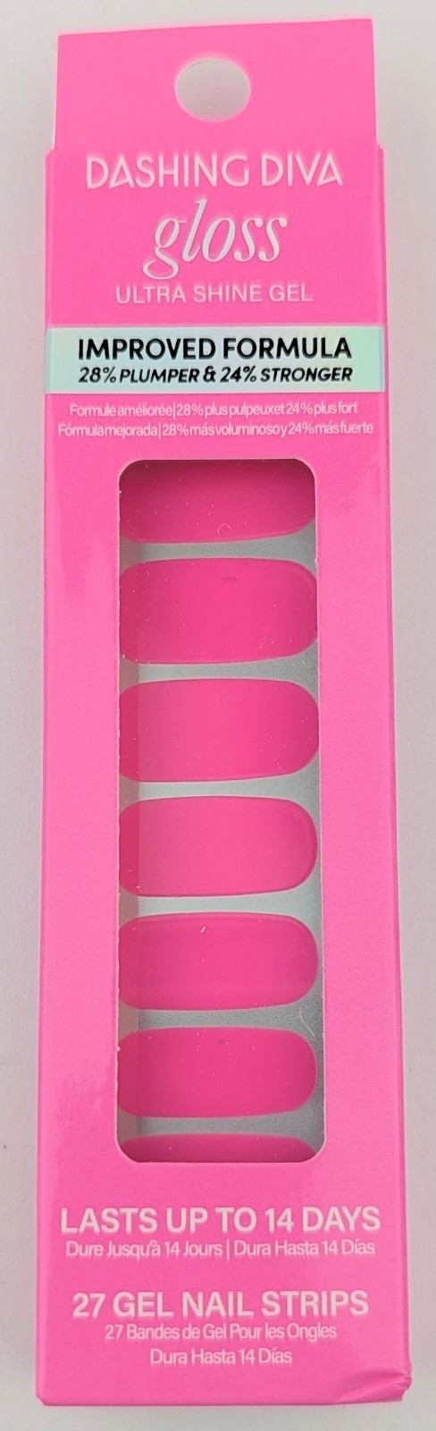 Dashing Diva Gloss Ultra Shine 27 Gel Nail Strips In Magenta Madness