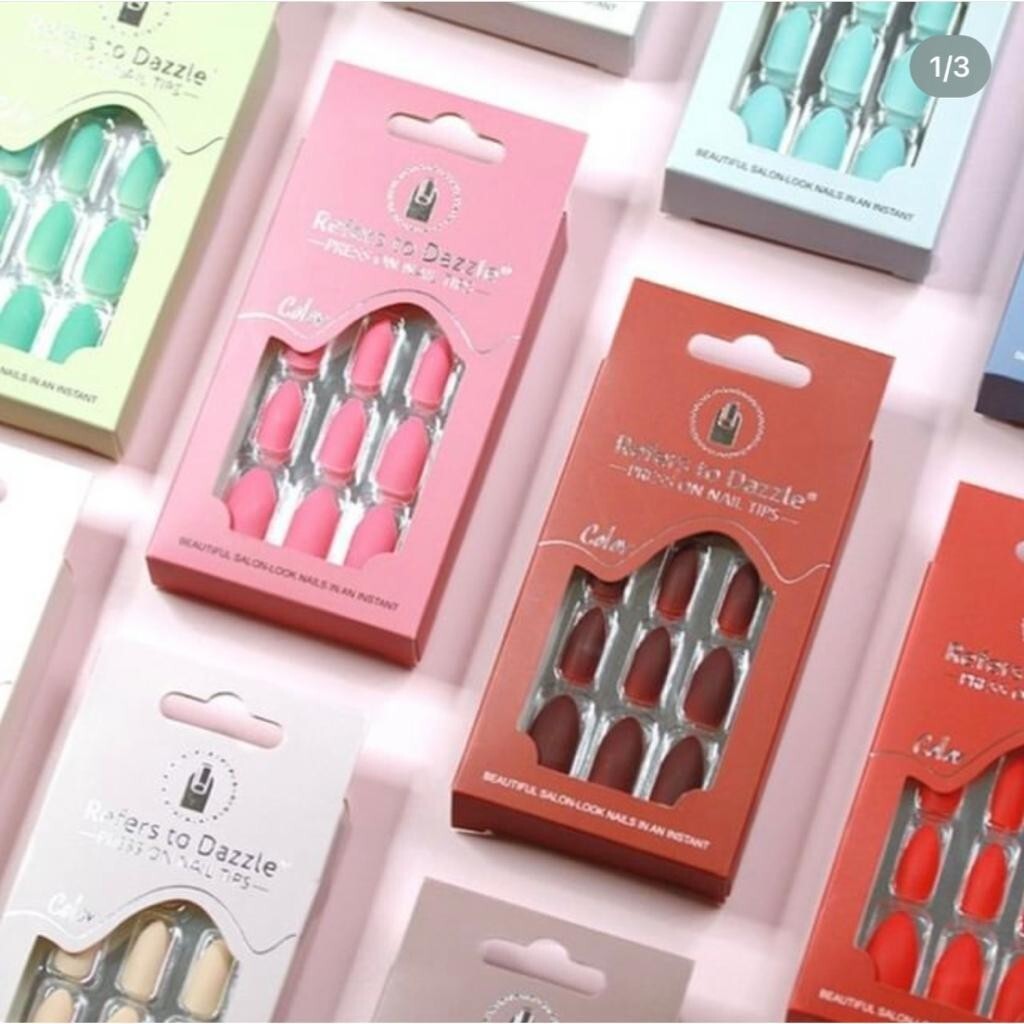 💅D2M Press on Nail Tips, Dark-Green 12 Pieces💅