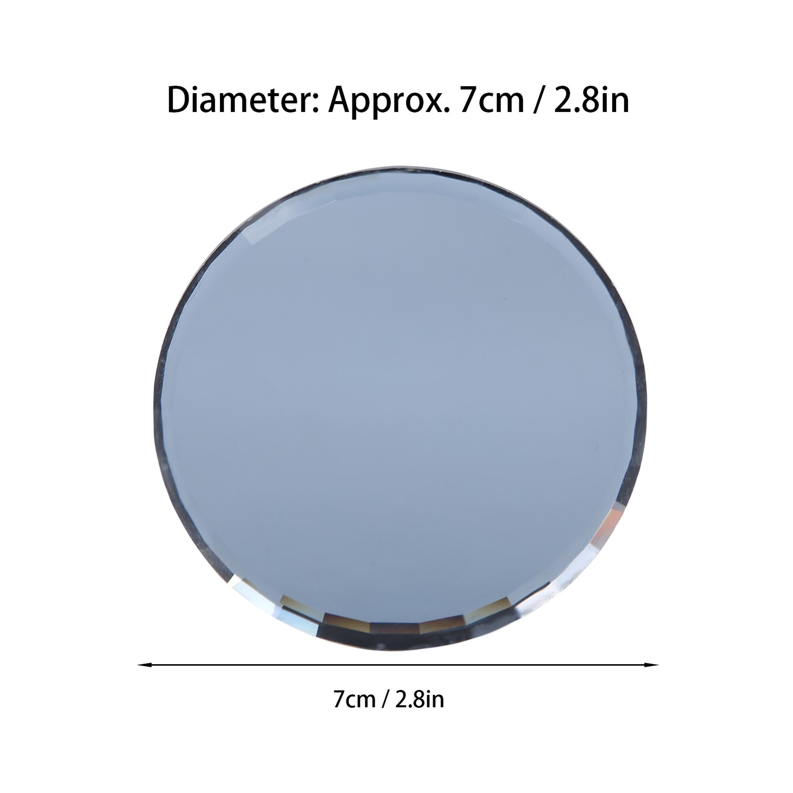 False Nail Mirror Glass Display Board Manicure Drawing Color Mixing Tool (Black)