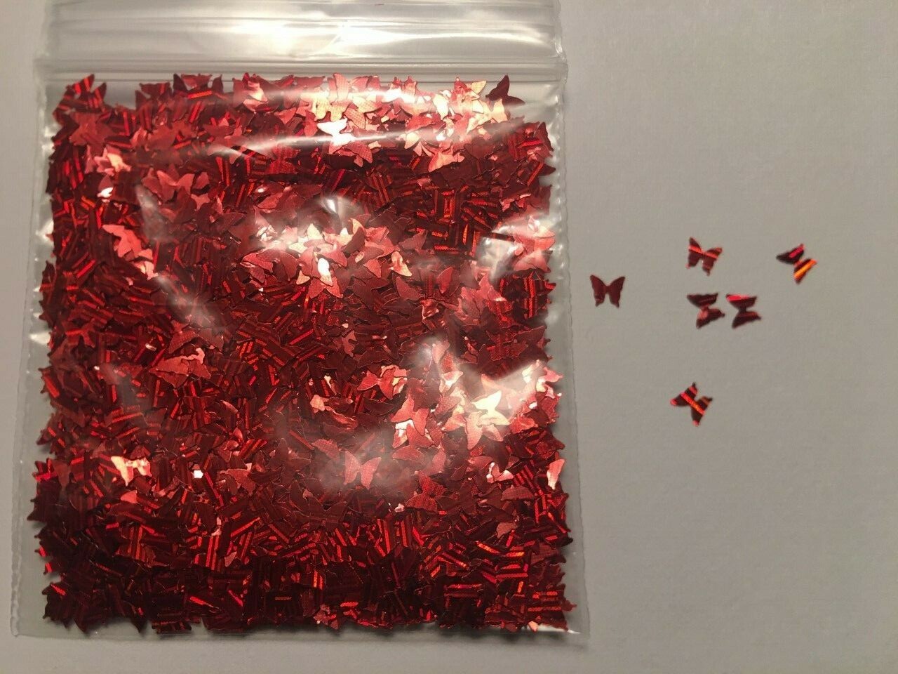 V-Day Solvent Resistant LOVE BUTTERFLY shape-Laser-Glitter-Nail Art Face-US-tsp