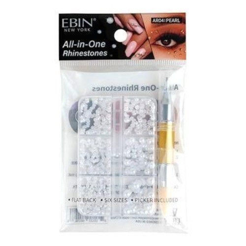 Ebin New York 3D Nail All-In-One Rhinestones – Pearl