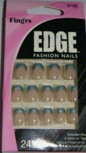 FING’RS EDGE Fashion Nails Glue/Stick-On Manicure 24 Nails #31120 N49