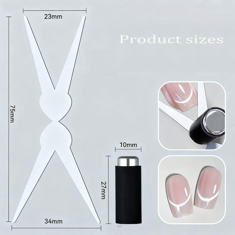 3D Double Head Cat Eye Magnet Nail Art Tool Strong Magnetic Gel Polish UK