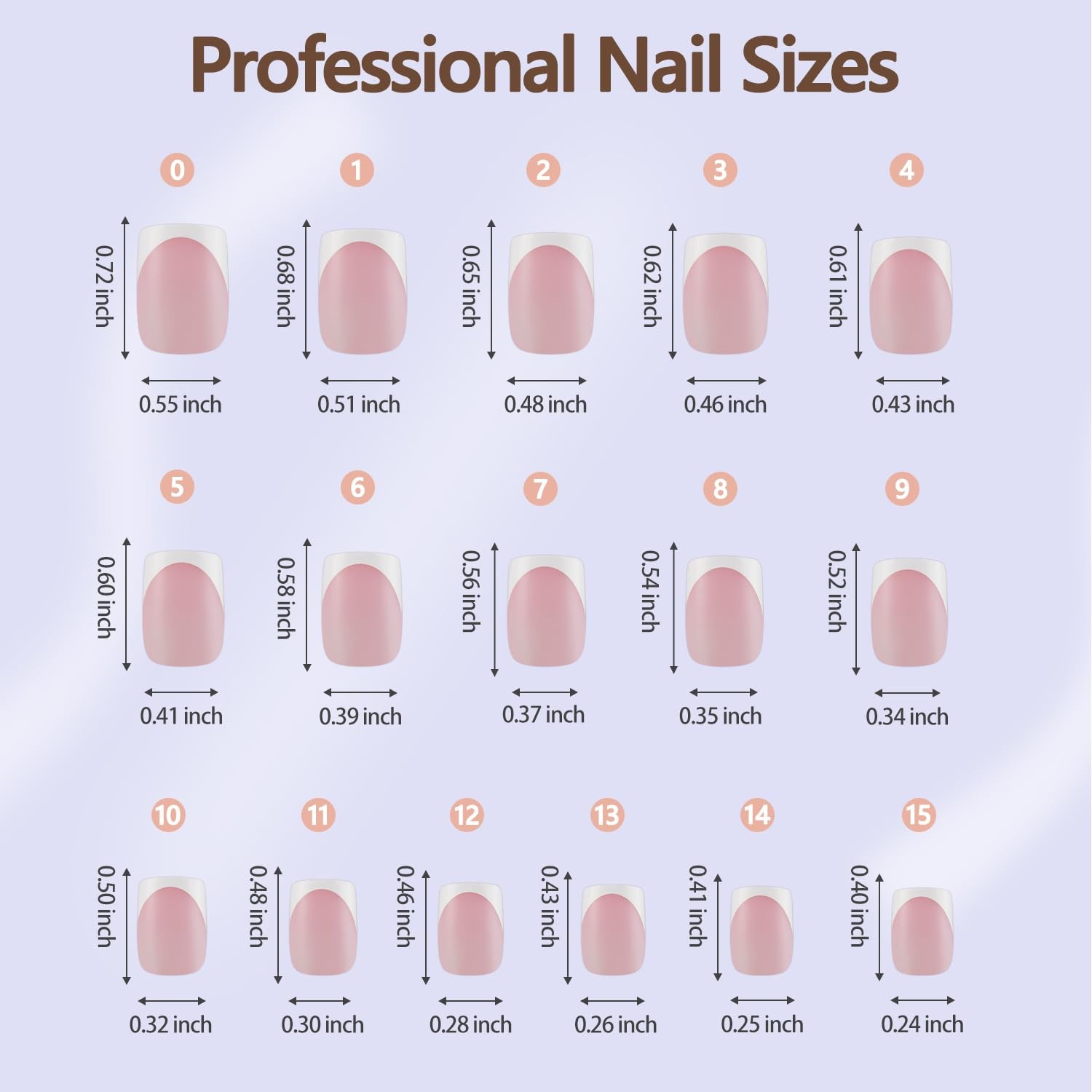 Misssix French Gel Nail Tips, 160Pcs Tip Press on Nails 16 Sizes, Pink