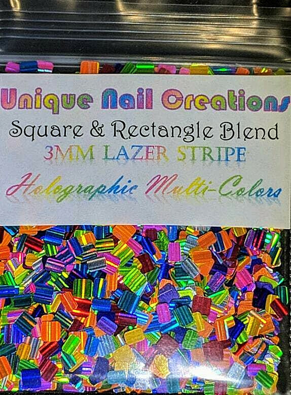 DOT/TRIANGLE/RECTANGLE~LAZER HOLO~U Pick~Nail Art•Acrylic•Gel•Body Art•Face•Fest