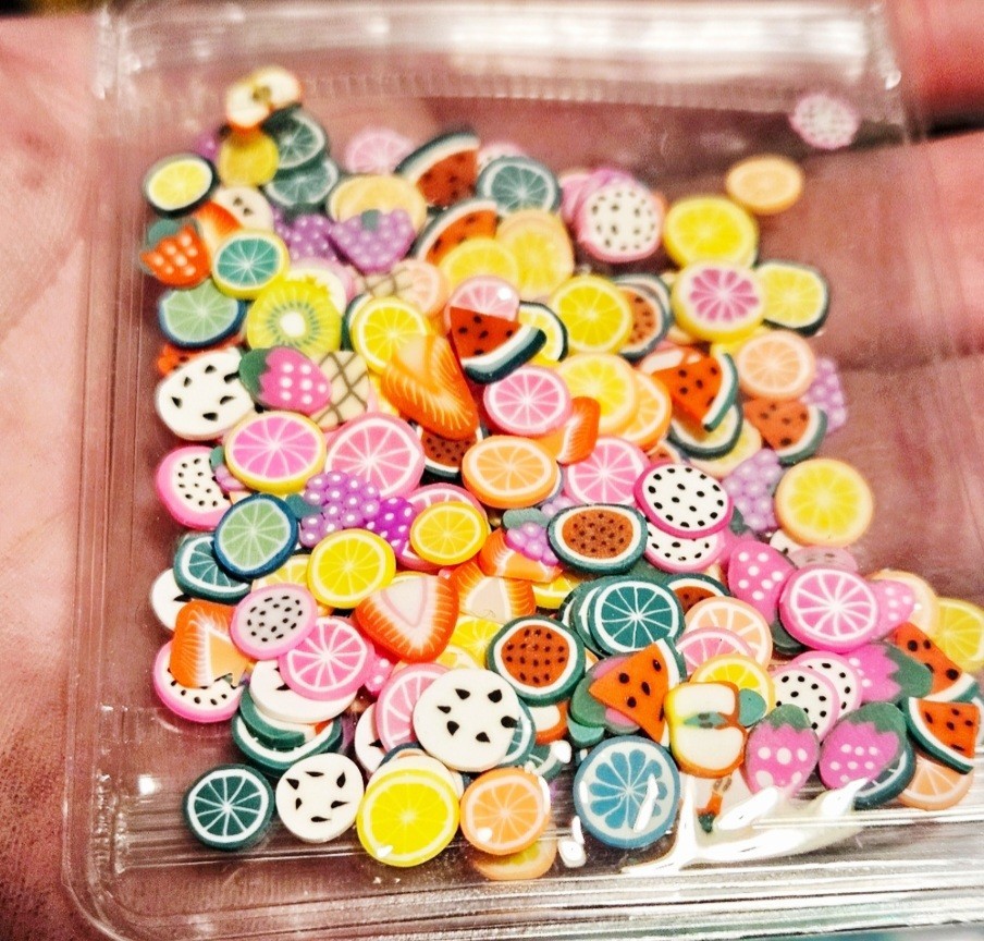 NWT NAIL ART DESIGN POLYMER CLAY FRUIT SLICES LARGE PACK!