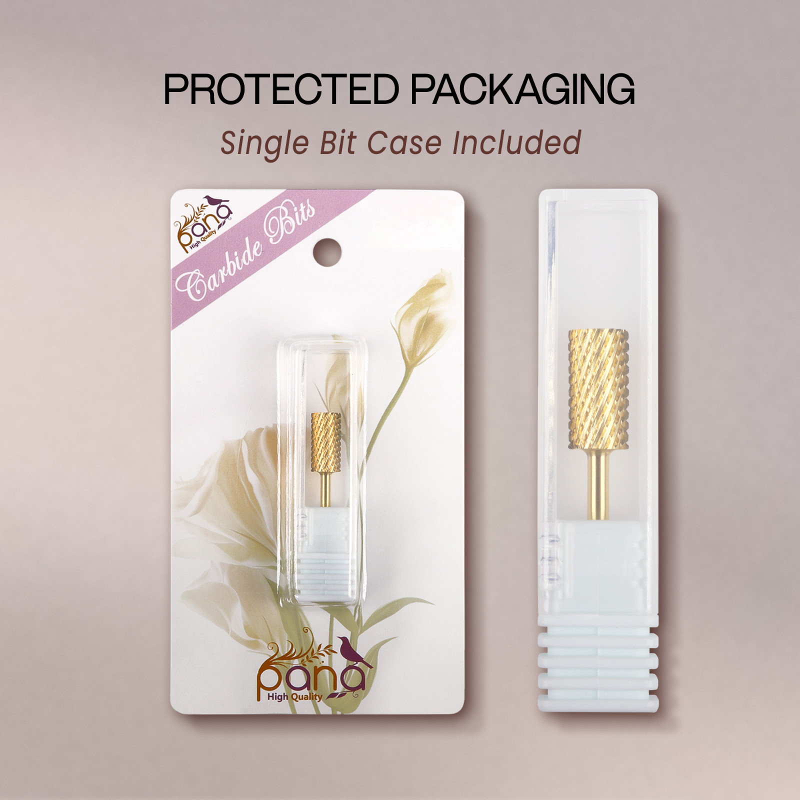 USA High Quality Nail CARBIDE Bit 3/32 Electric DRILL Gold Color XC Extra Coarse