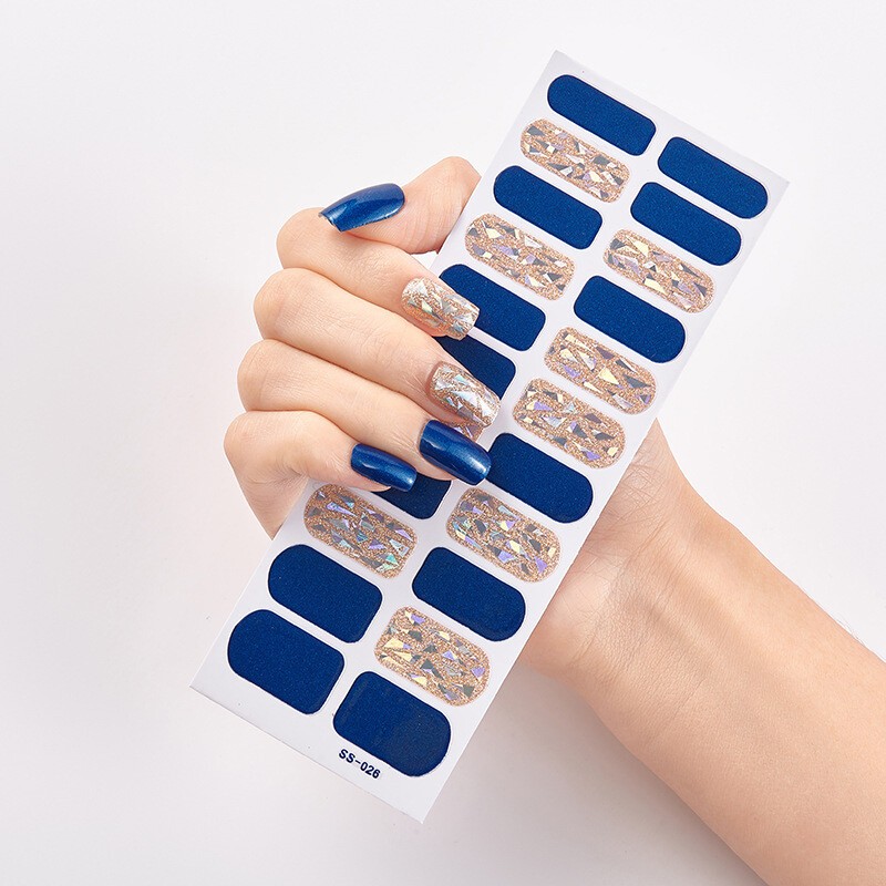 22Tips Nail Art Stickers Self-Adhesive DIY Stylish Nail Wraps Full Cover Sticker