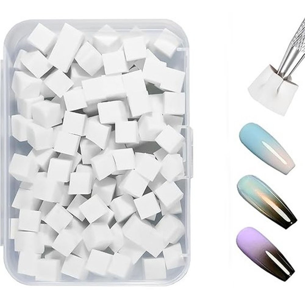 100Pcs Soft Nail Art Sponges Nail Brush for Nail Art Design US STOCK
