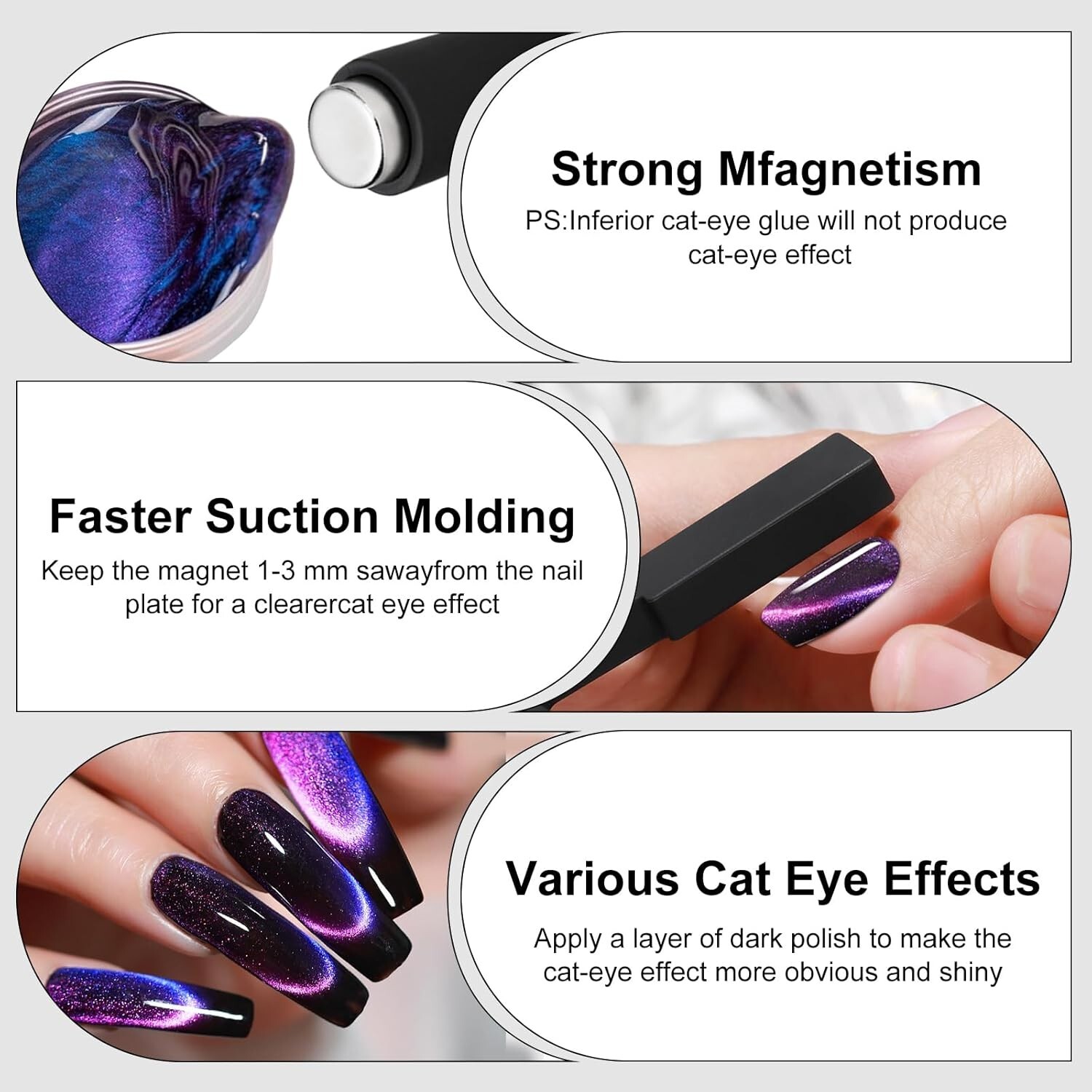 DND 5 In 1 Nail Magnet Tool Cat Eye Magnet for Nail Art #3