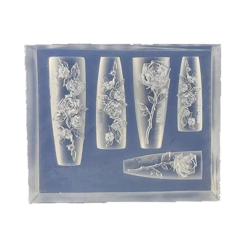 Silicone Nail Art Molds Embossing Carving Templates For Nail Enthusiasts