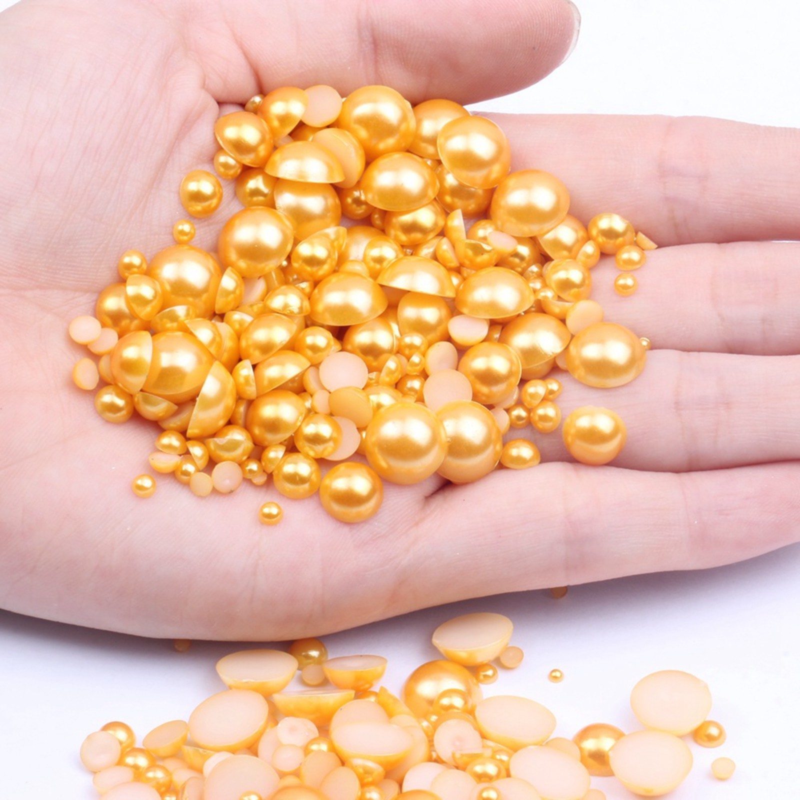 10,000 pcs Acrylic Tiny Half Pearl Flatback Round Bead 1.5mm -4mm Nail Art Tips