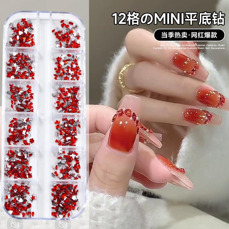 1-2mm Irregular Shape Nail Rhinestones Micro Flat Back Gems for Acrylic Gel Nail