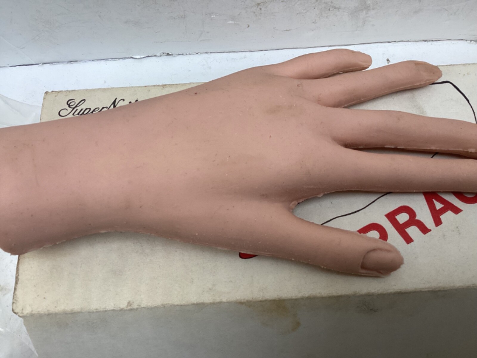 Super Nail Practice Hand Model, Acrylic Nail Training Hand & Fingers Nailbar