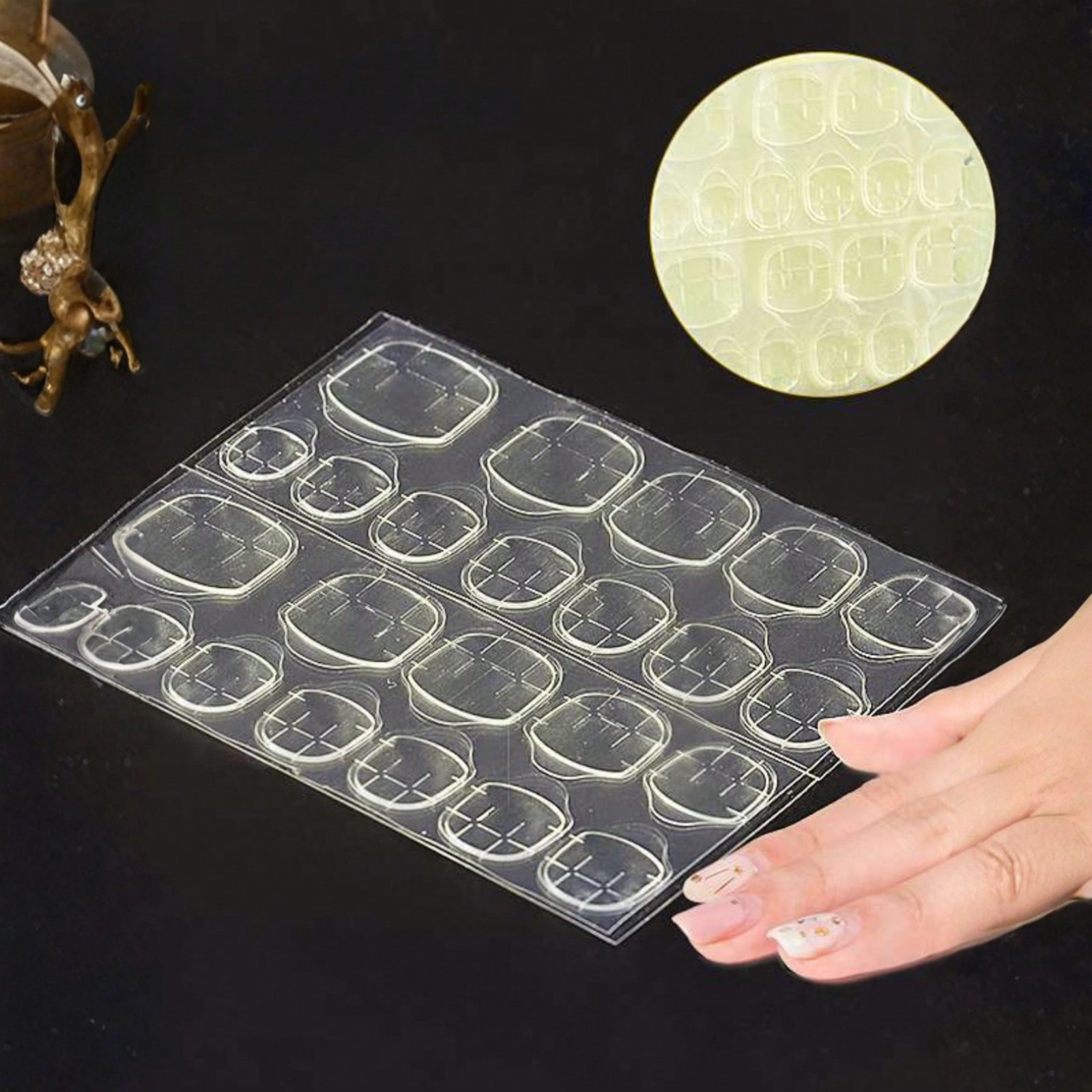 Double-Sided Jelly Nail Glue Tape Gel Stickers For Press-On Nails Adhesive Tabs