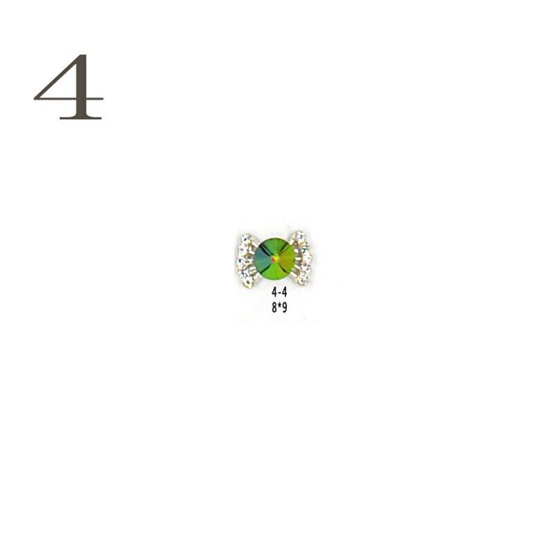 NAIL JEWELLERY DECORATION CRYSTAL SILVER RHINESTONES GEMS CHARM 3D ALLOY