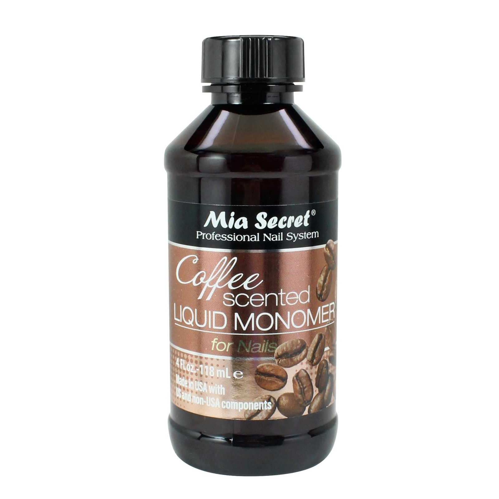 Mia Secret Coffee Scented Liquid Monomer 4 Ounce Nail Product Low Odor Friendly