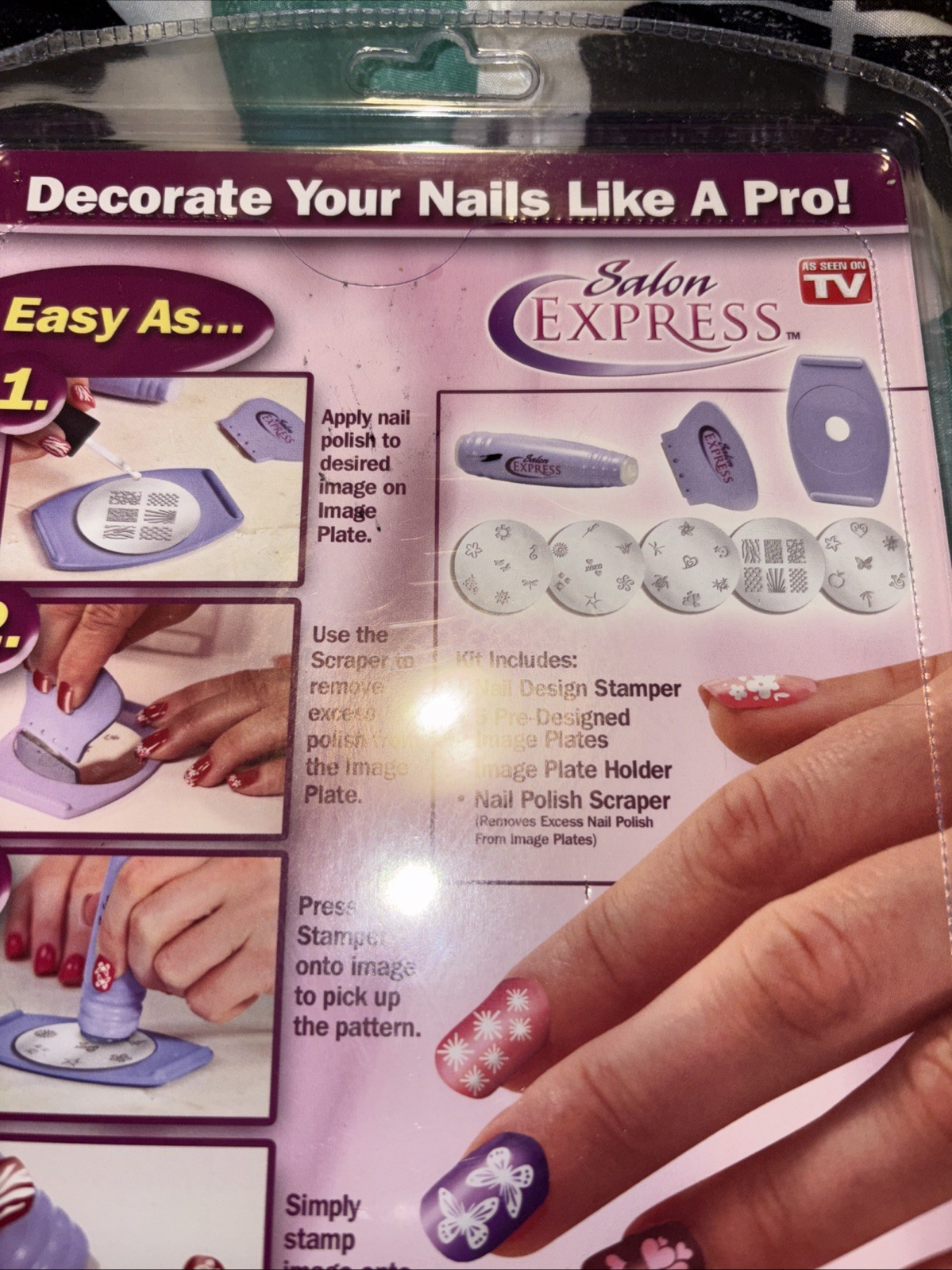 Salon Express Nail Art Stamping Kit As Seen on Tv Body Care Beauty Care Gift