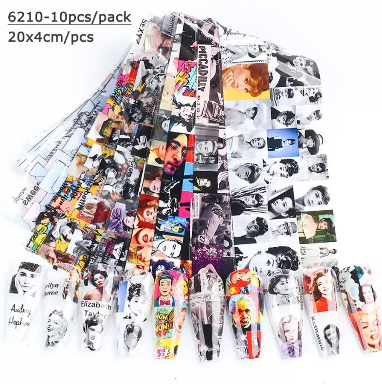 Flower Leaf Nail Foil Transfer Florals Nail Stickers Rose Daisy Nail Art Decal
