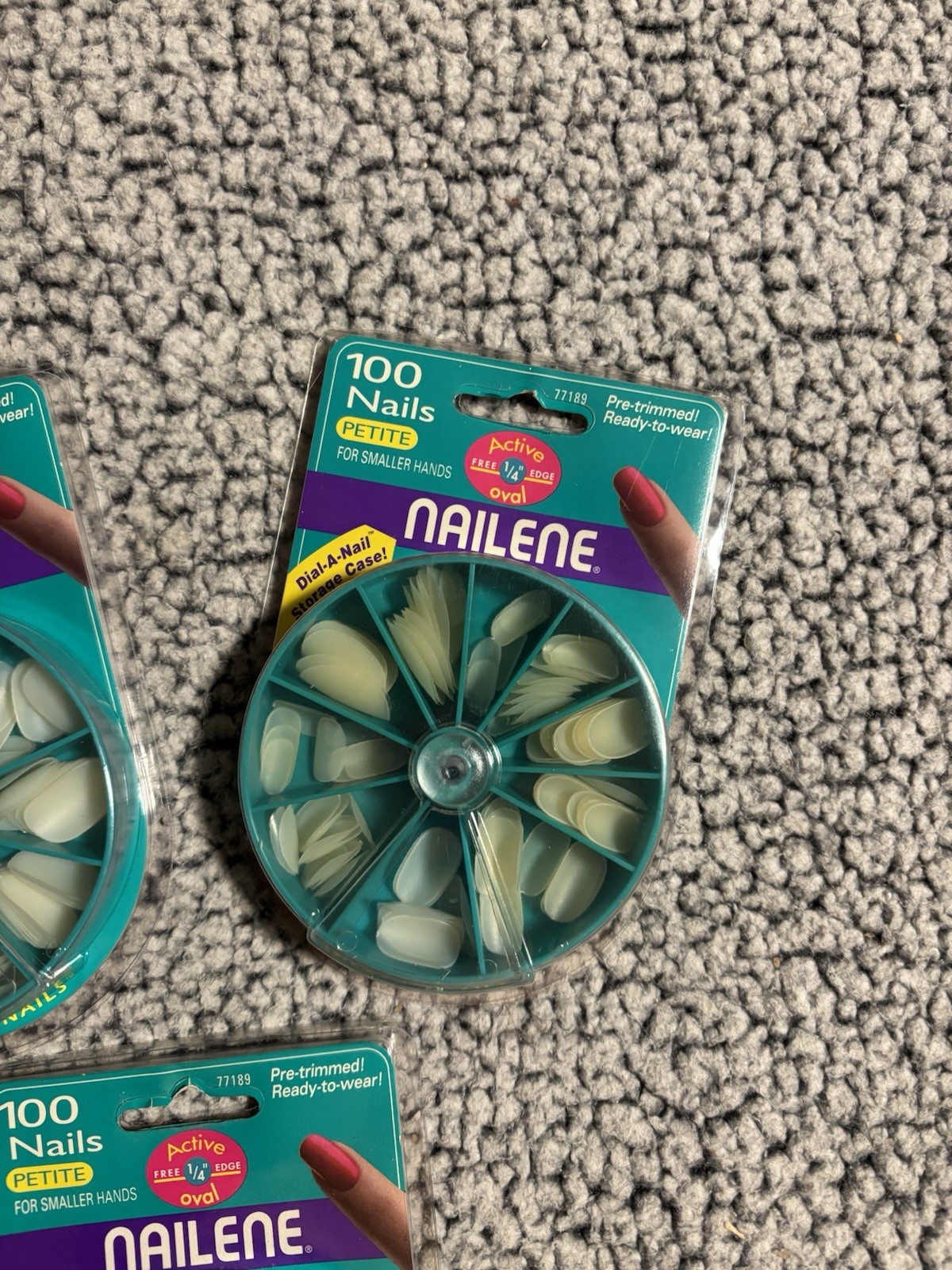 Nailene 100 Petite Active Oval Instant Nail Tips Lot Of 3 Sets (300 Units Total)