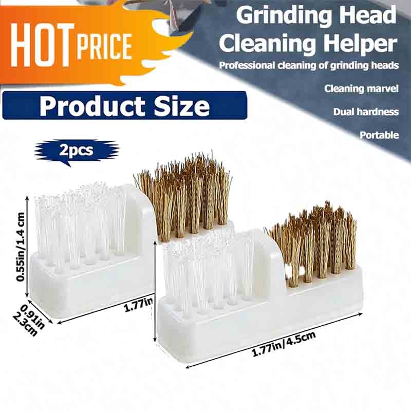 2PCS Brass Cleaning Brush Professional Nail Cleaner Small Wire Brushes Rotary