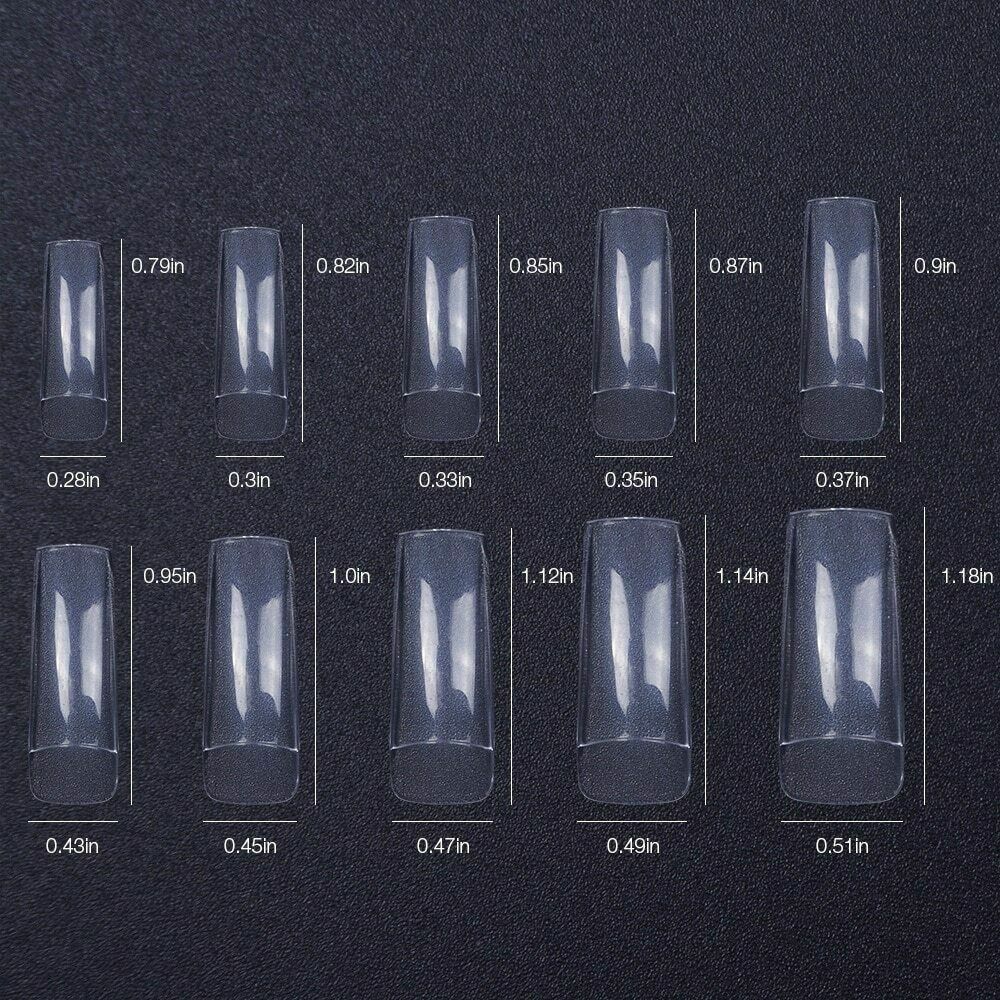 500pcs False Acrylic Nail Tips Nails Half French False Nail Art Tip Manicure Tip