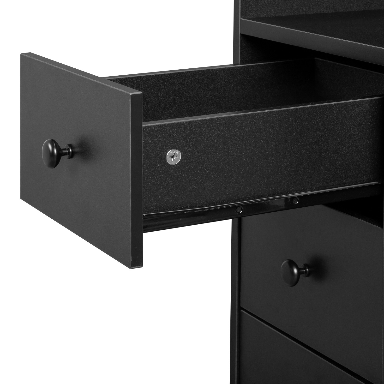 All-in-One Foldable Nail Table with Electric Dust Collector, Cabinet, Wrist Rest