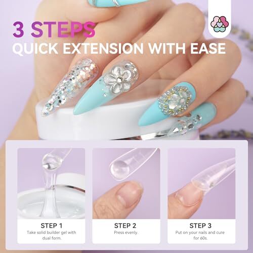 Solid Builder Nail Gel – 60g Large Capacity 3D Nail Gel Sculpting Gel for