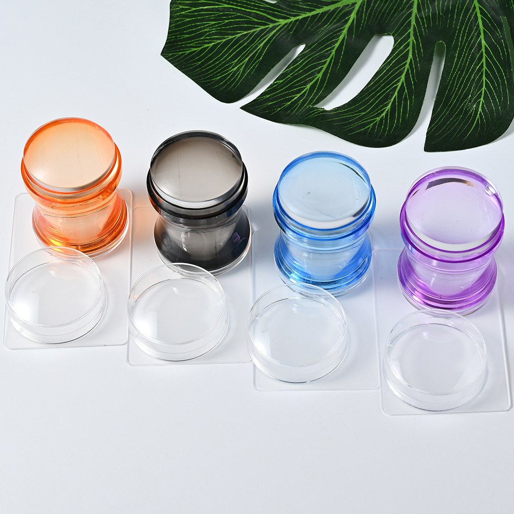 Jelly Silicone Nail Stamper Scraper Set Nail Templates Stamp For Stamping Polish