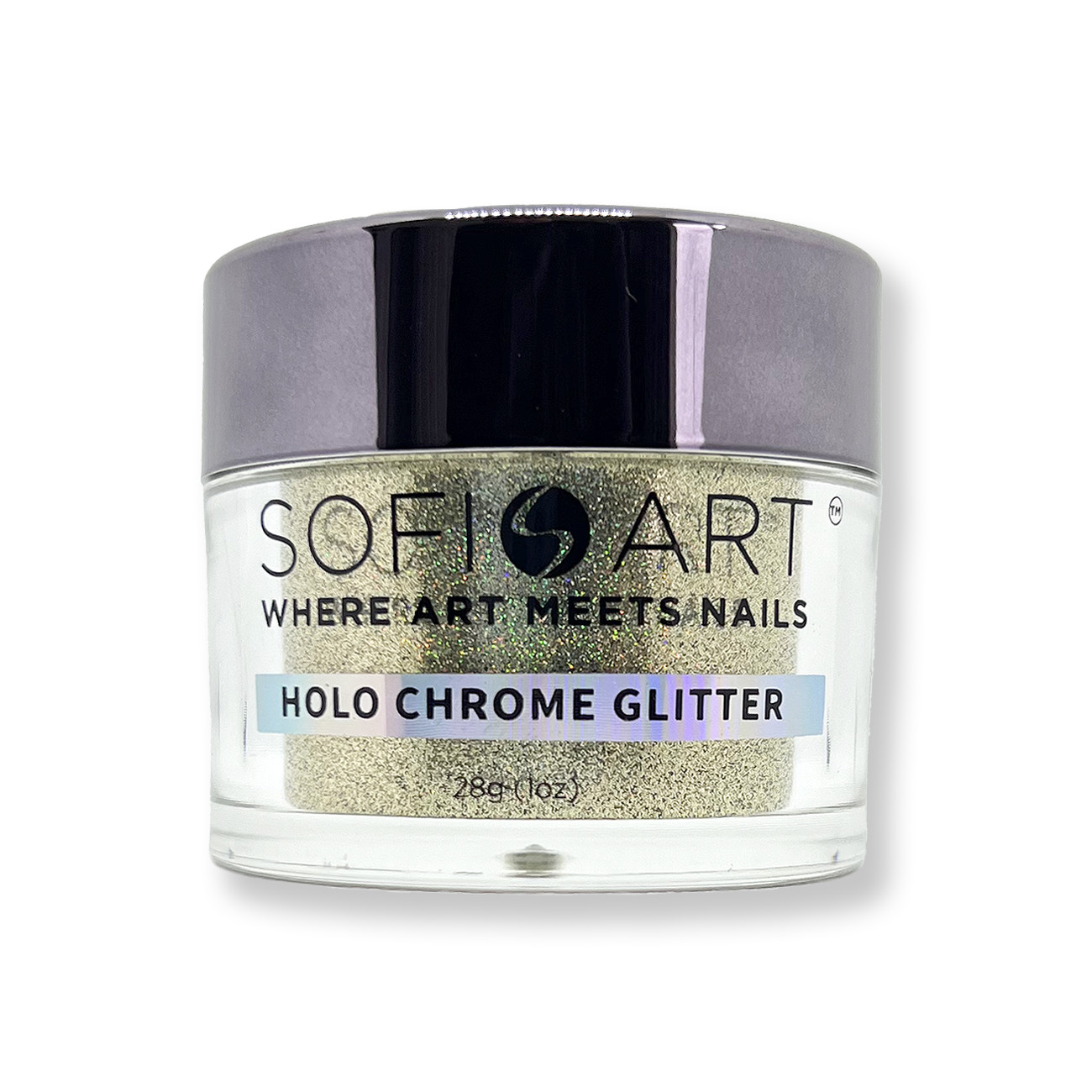Sofi-Art Holographic Chrome Nail Glitter – Holo Yellow #GLS015 – 1 oz