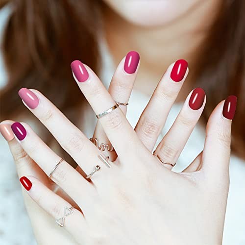 224 Pieces 16 Sheets Stick On Nail Polish Strips Nail Matte Color Nail Strips