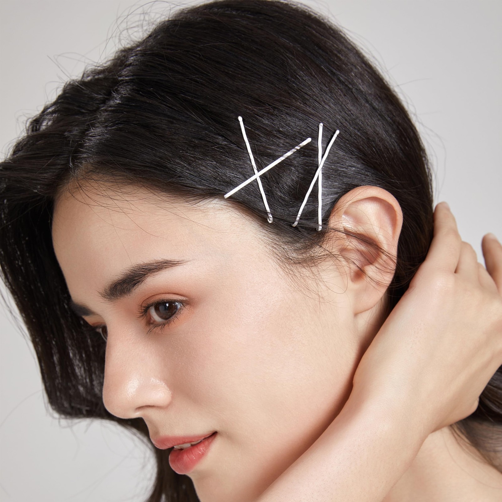 Dofash 5Waves Bobby Pins White Hair Pins 5CM/2IN Hairpins Decorative Hair Acc…
