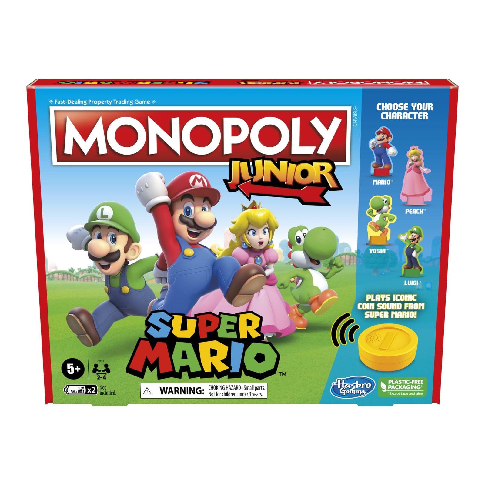 Monopoly Junior Super Mario Edition Board Game, Fun Compact, Multicolored