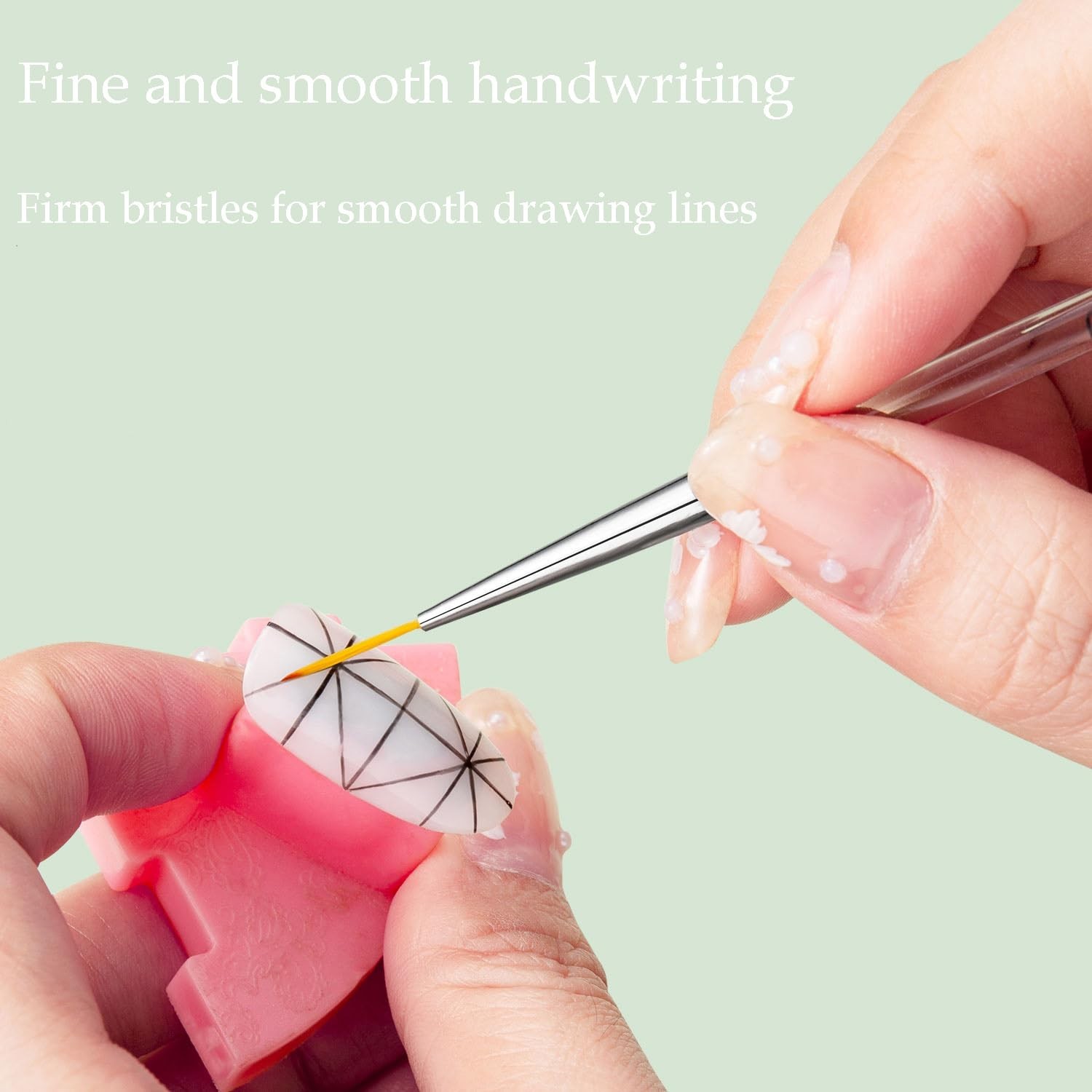 9pcs Nail Art Brushes Set – Dual-Ended Dotting Pens & Detail Liner Brushes fo…