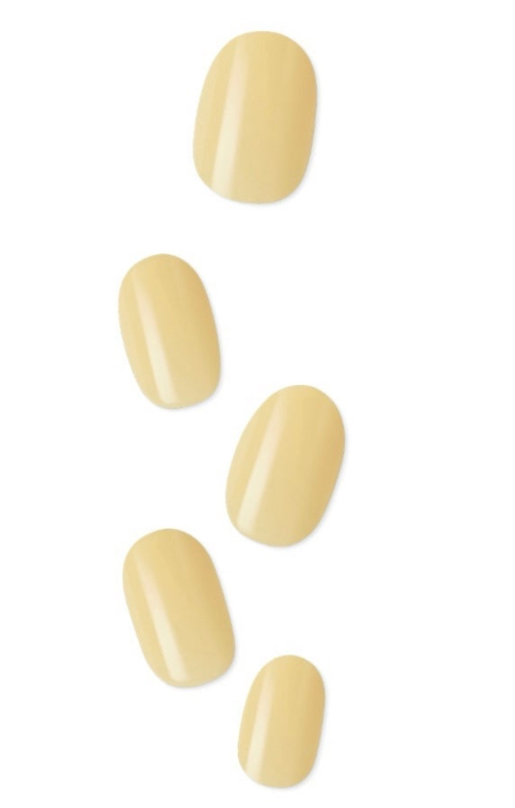 NEW KISS imPRESS Color Yellow Oval Press-On Nails Eggstra Special x 1