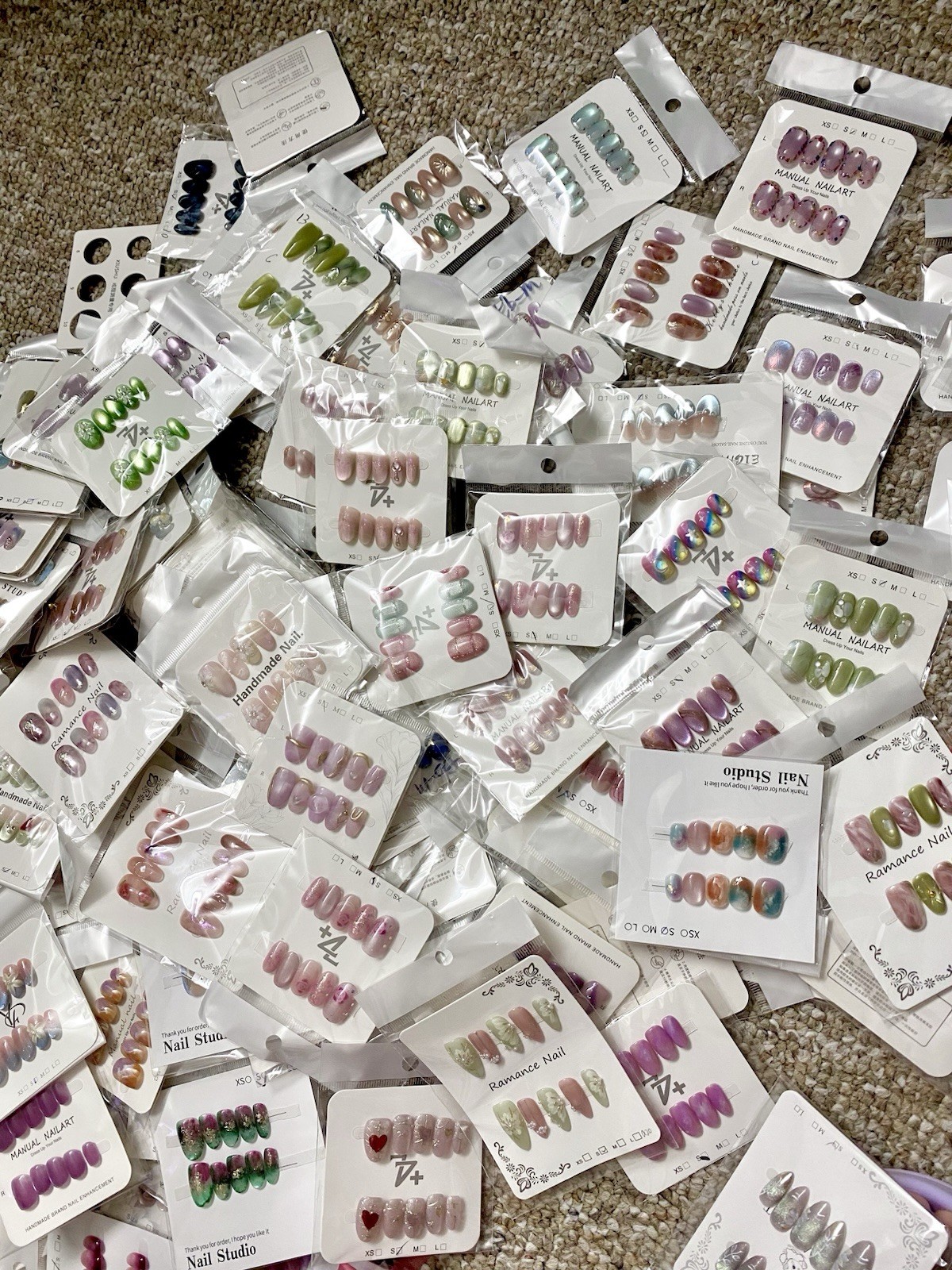 30 Pairs MYSTERY LOT Handmade Press On Gel Nails Premium Reusable Nails Size S