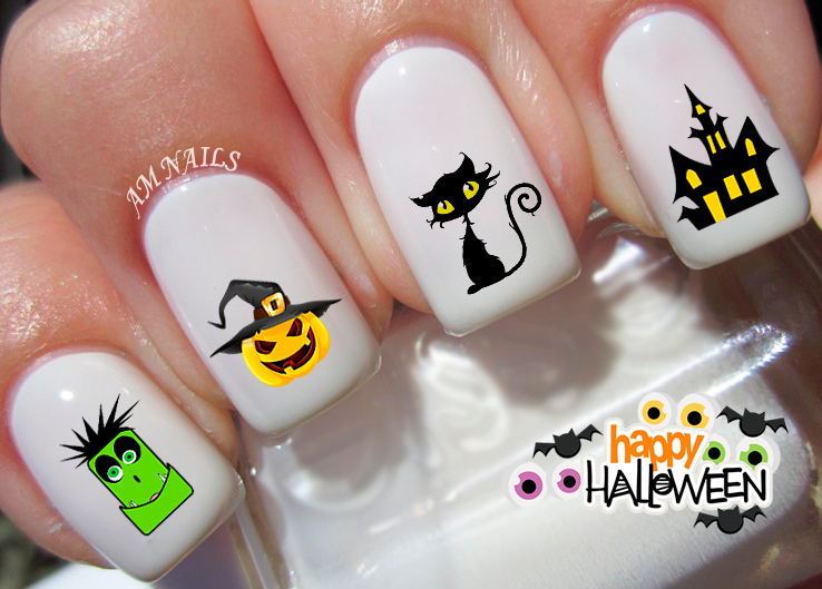 Halloween Nail Art Stickers Transfers Decals Set of 42 – A1253