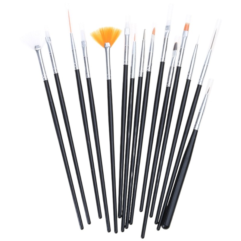 Gel Nail Art Enthusiasts 15Pcs Brush Kit With Dotting Accessories For DIY
