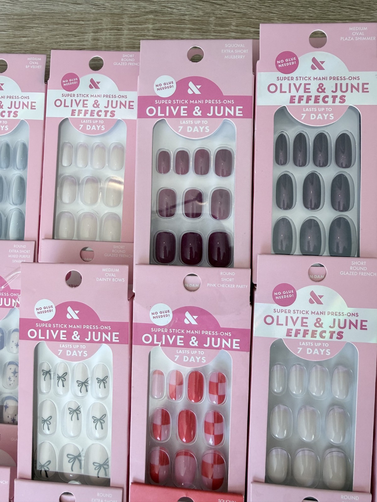 Lot of 45- Olive and June Super Stick Mani Press-Ons 7 Days Assorted Colors