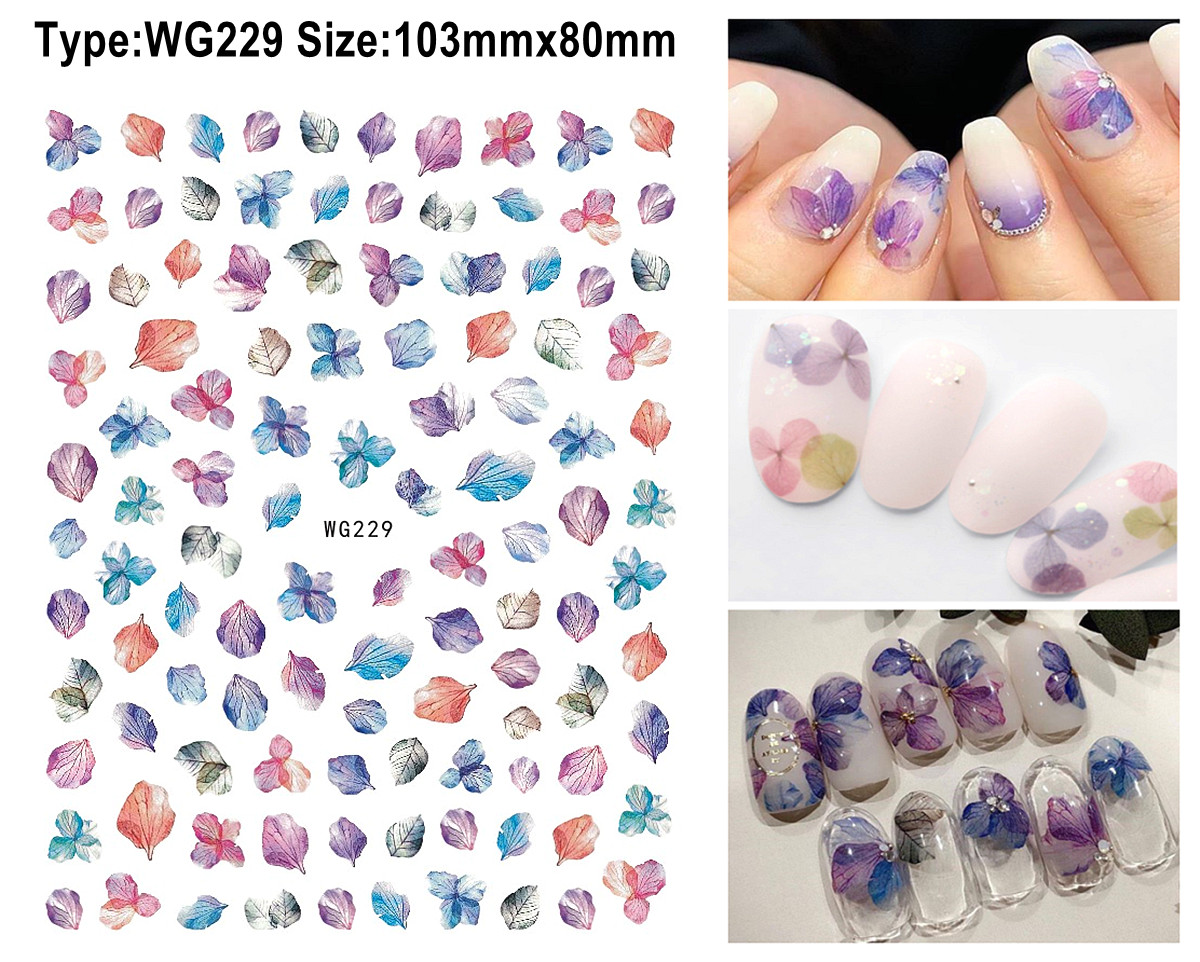 Clover Nail Sticker Four-Leaf Trefoil Lucky Daisy Colorful Nail Decal