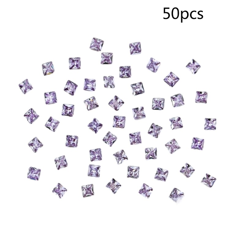 50pcs Square Pointed Bottom Rhinestones DIY Your Art with Sophistication