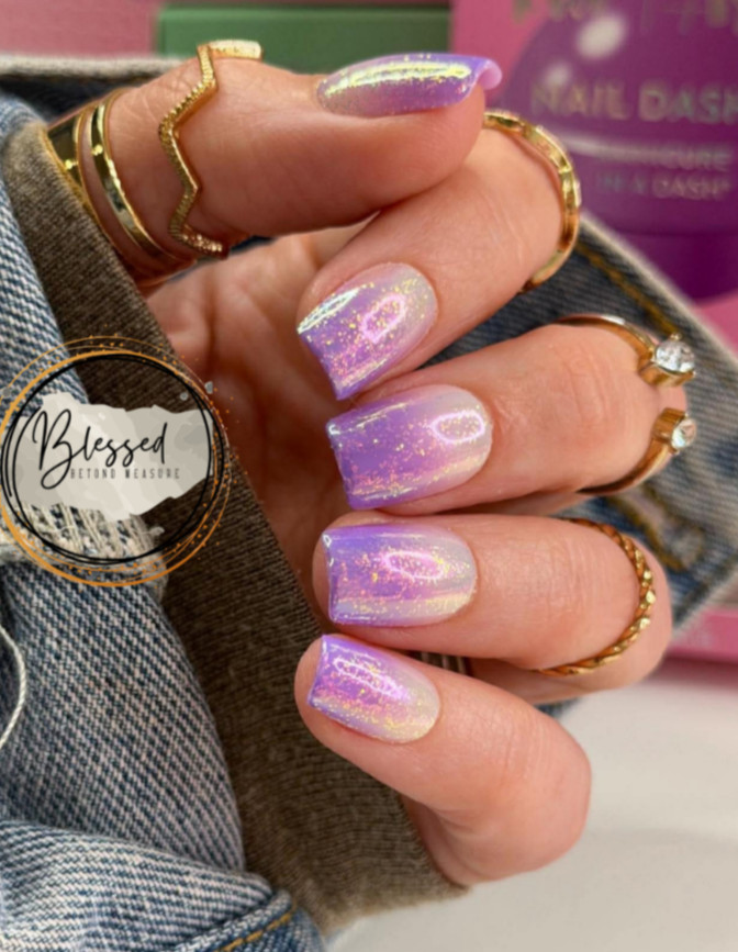 Red Aspen Press On Nails-Brecken’s Blueberry Bliss-Short Coffin