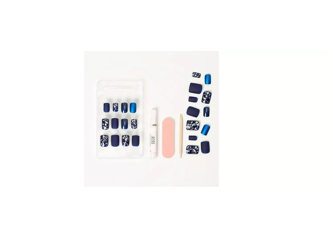 Ardell Professional Nail Addict False Nails Matte Blue 24ct Nails design Premium