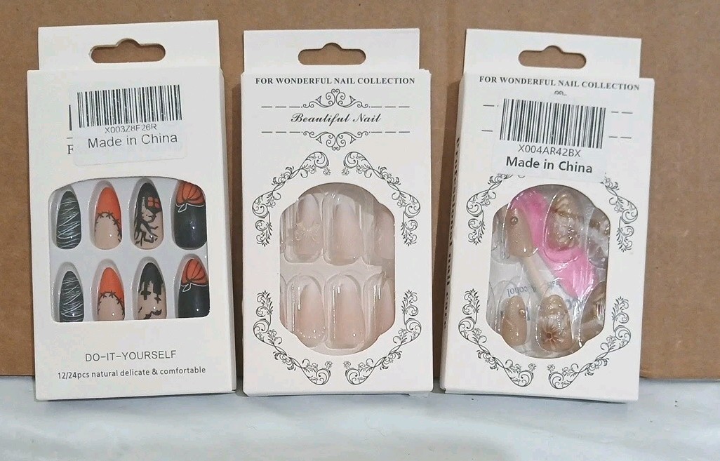 Lot Of 3 Packs – False Nails Beautiful Nail Do it Yourself 24 Each